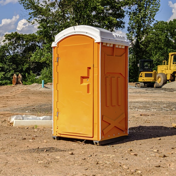 are there any restrictions on what items can be disposed of in the portable toilets in Collins Center